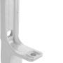 Weißer Halter aus Stahl für Gelenkarmmarkise zur Wand- und Deckenmontage.