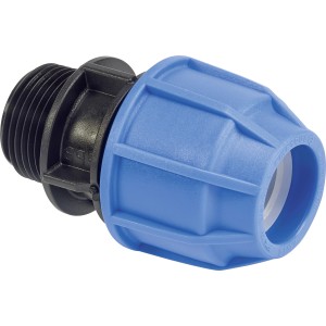 LUX-TOOLS Verbindungsstück für Schlauchanschluss, 25 mm x 33,3 mm (R 1), aus Kunststoff.