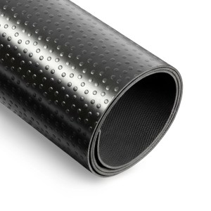 KARAT PVC-Bodenbelag Dots Schwarz Widerstandsfähig Pflegeleicht 120 x 900 x 0,2 cm