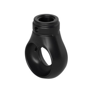 Schwarze Bauheld Markisenöse (RAL 9005) für Kugelhaken, Fenster-Zubehör.