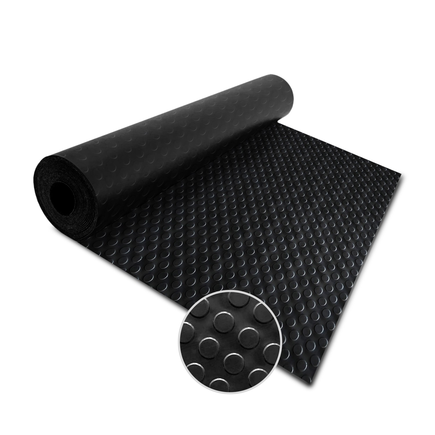 KARAT Gummiläufer Mit Flachnoppen Universal Gummimatte Rutschfest 150 x 1000 x 0,3 cm