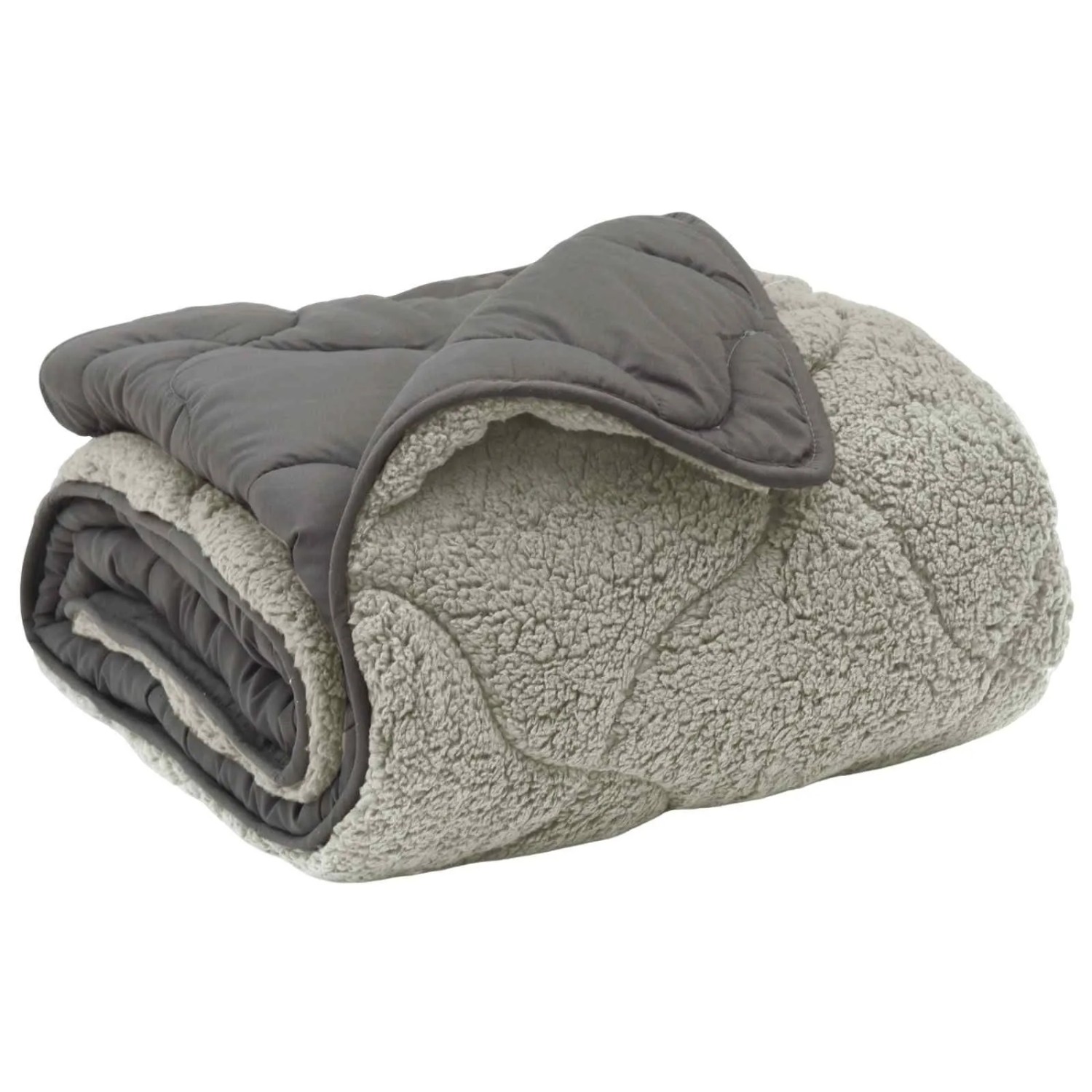 vidaXL Ganzjahresbettdecke Gepolstert Hellgrau 200 x 220 cm 42026249