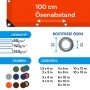 Orange Karat Abdeckplane 1,5x6m, 140 g/m², wasserdicht mit Ösen. Schutzplane für Garten, Camping & mehr.