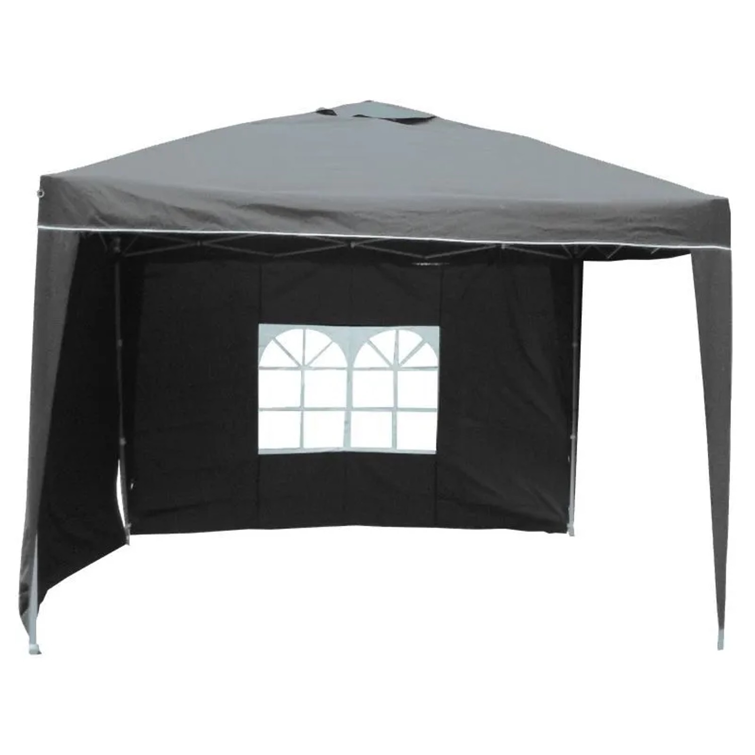 Lex Alu Pavillon Faltpavillon 3x3m Gartenpavillon Gartenzelt Partyzelt Wasserdicht Steingrau