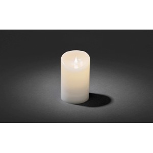 Konstsmide LED Echtwachskerze, 16cm hoch, mit 3D-Flamme und Timer.