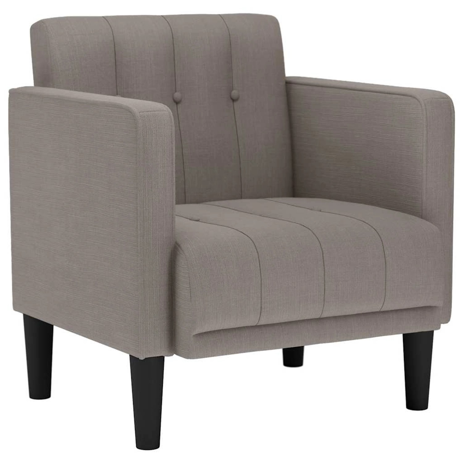 vidaXL Sessel mit Armlehnen Taupe 53 cm Stoff 4100547