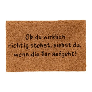 Relaxdays Fußmatte Kokosfaser Natur Rutschfest Wetterfest 60 cm x 40 cm x 1,5 cm 1,4 kg