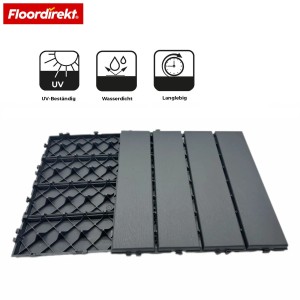 Floordirekt Klickfliesen Elyse, witterungsbeständig, 30x30 cm, 11er Set für Terrasse & Balkon.