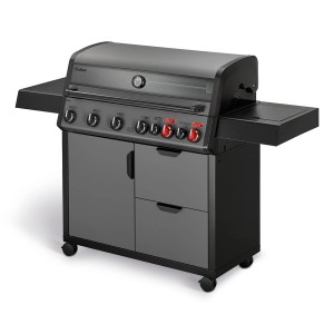 Enders Gasgrill Hyde 6 Sikr Turbo mit 6 Brennern, Seitenkocher und Unterschrank.