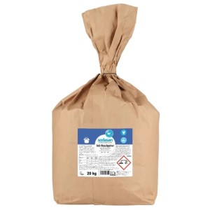 Sodasan Voll-Waschpulver Limette, 20 kg Sack für weiße und bunte Wäsche.