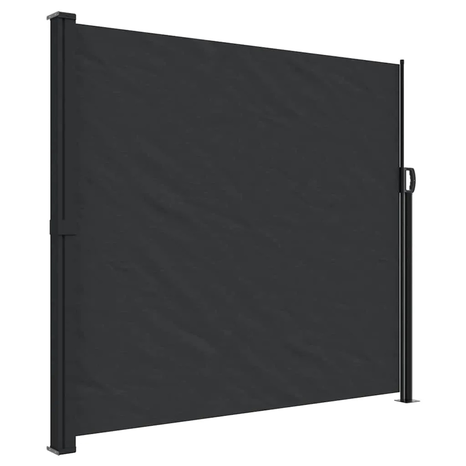 Furnicato Seitenmarkise Ausziehbar Schwarz 180x300 Cm