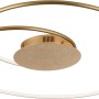 Moderne, goldene LED-Deckenleuchte Nastro von Paul Neuhaus, 70x65 cm, für Wohnräume.