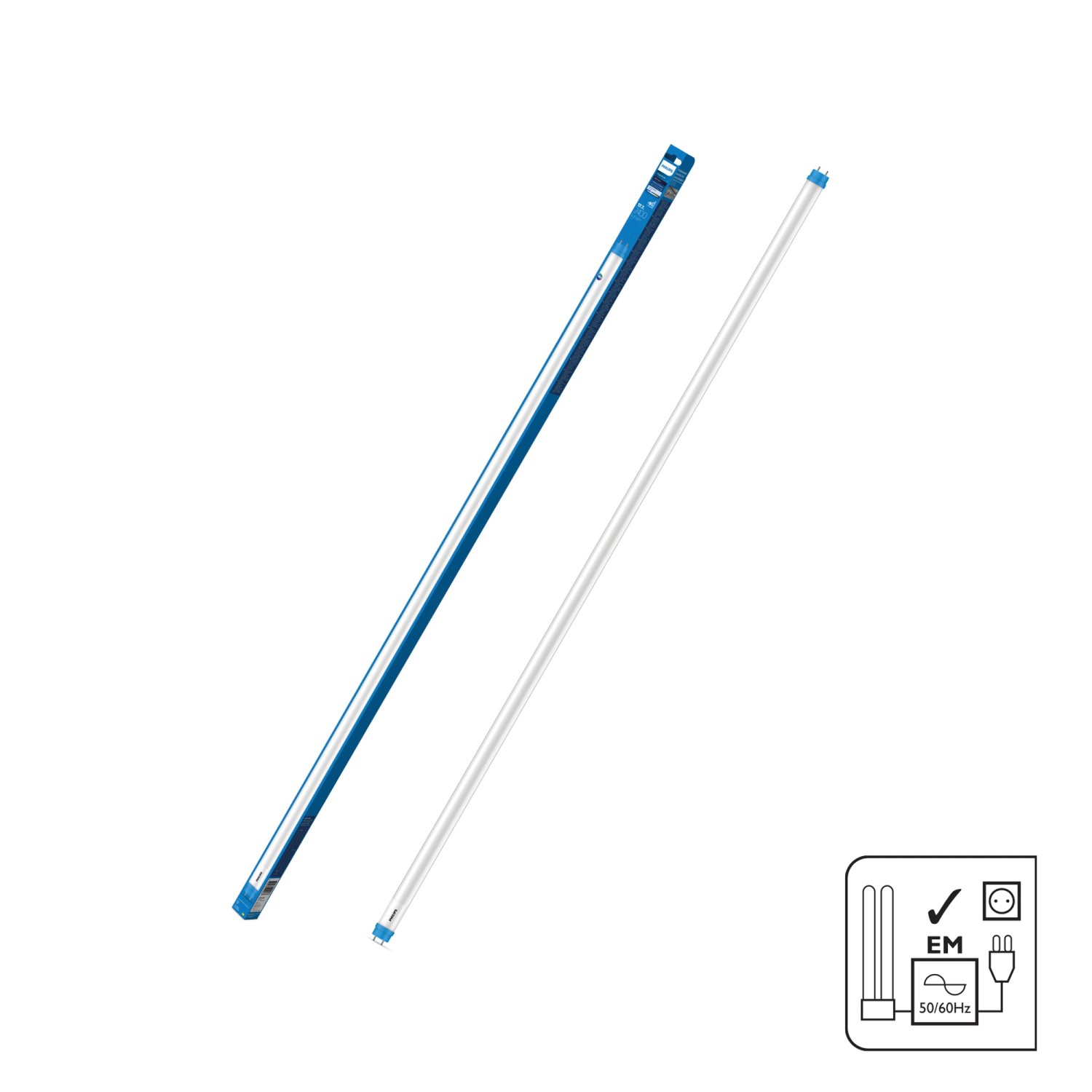 Philips LED Röhre T8, 120cm, 17,7W, kaltweiß (4000K) für Arbeitsbereiche.