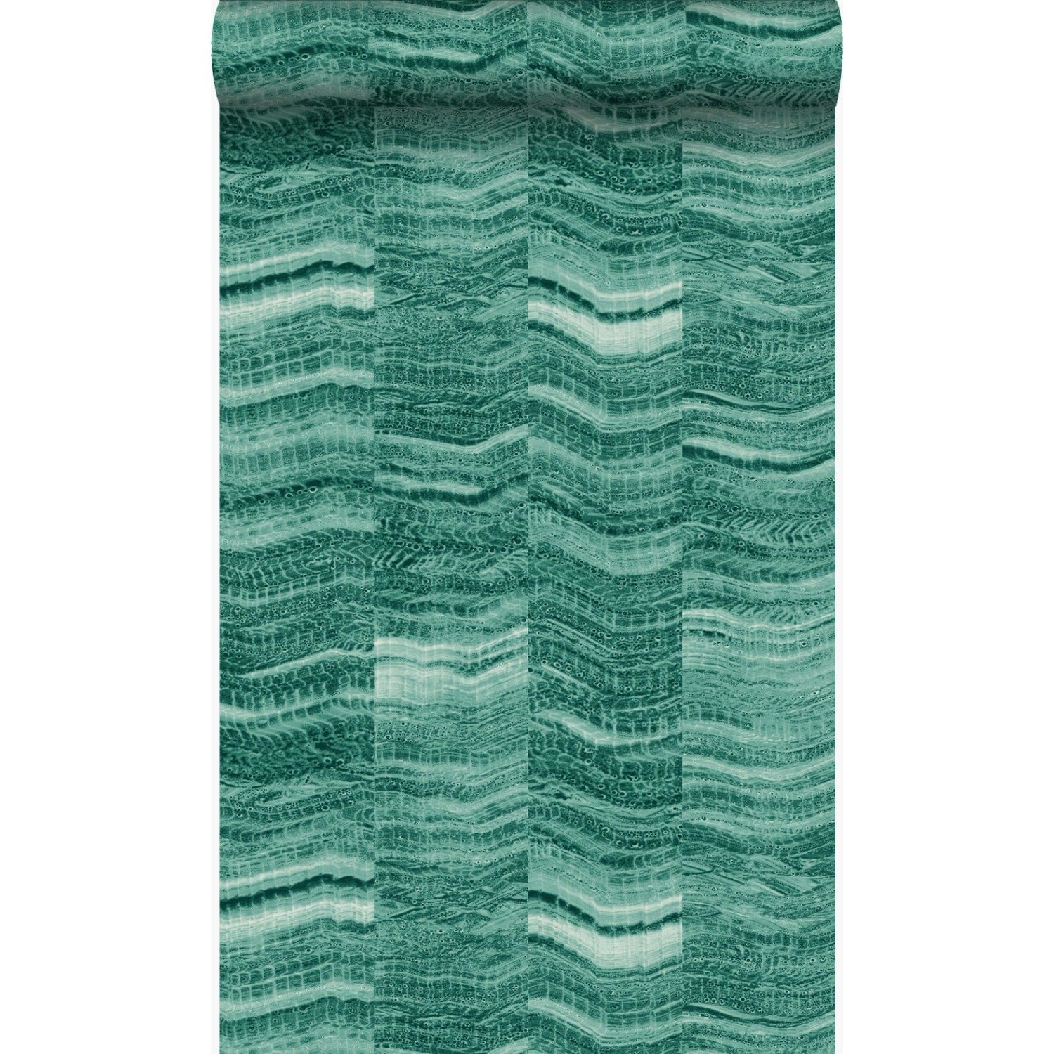Origin Wallcoverings Tapete Zick-Zack-Mamorstreifen Smaragdgrün 53 cm x 10. günstig online kaufen