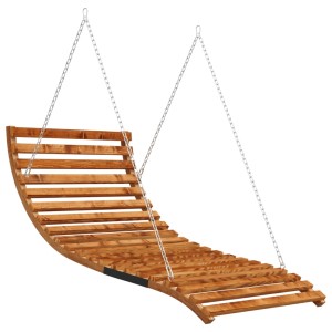 Holz-Bett-Schaukel mit Teak-Finish, Bugholz massiv, mit Ketten zum Aufhängen. Entspannung pur!