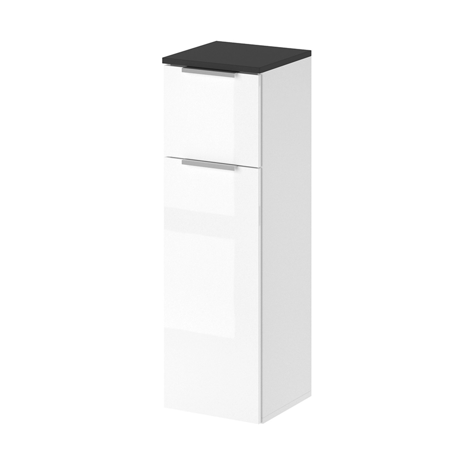 Vicco Midischrank Otis Weiß Hochglanz/Anthrazit 30 x 95 cm