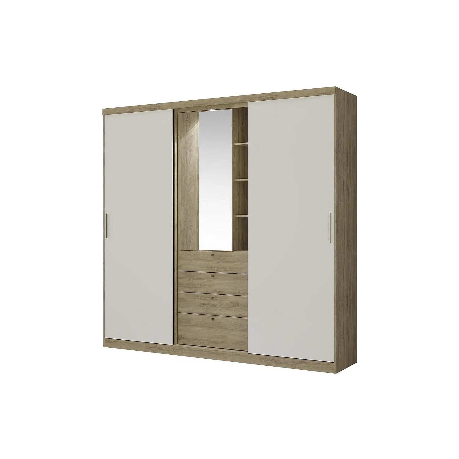 Vente-unique Kleiderschrank Bodil Naturfarben Hell 240 cm