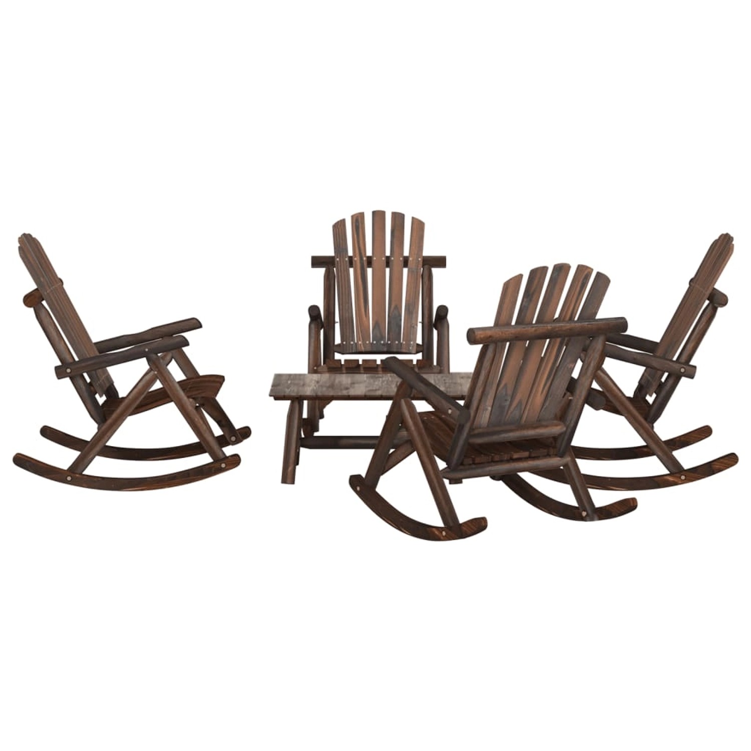 vidaXL 5-tlg Garten-Lounge-Set Massivholz Fichte Modell 2 günstig online kaufen