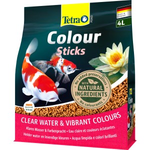 Tetra Pond Colour Sticks 4L: Hauptfutter für farbenprächtige Teichfische.