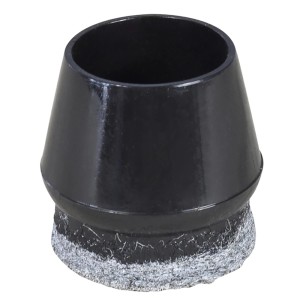 Schwarze Wagner Kappe EH 0659 für Stahlrohrmöbel, Ø 1,6-1,9 cm, mit Filzgleiter.