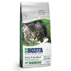 Bozita Katzen-Trockenfutter Active & Sterilised Lamm, getreidefrei, 2kg.