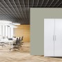 Respekta Schrankküche SKWWC Weiß, reversibel, mit Kühlschrank und Kochfeld. Ideal für kleine Räume.