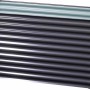Anthrazitfarbenes Floraworld Hochbeet Welle, 240x80x82 cm, aus Metall.