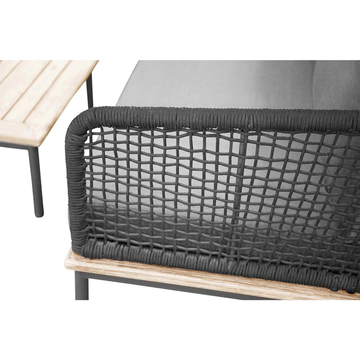 ebuy24 Andorra Lounge-Set 2 Teile Schwarz Natur_4