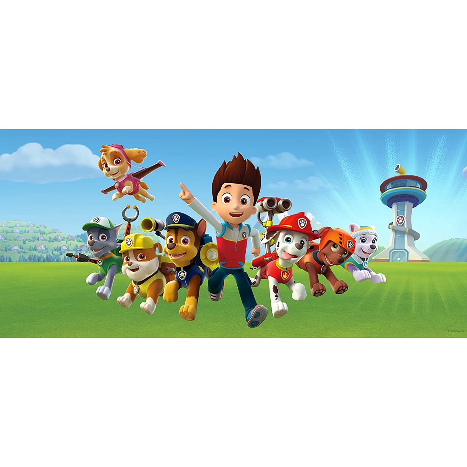 Sanders & Sanders Poster Paw Patrol Blau und Grün 1.7 x 0.75 m 601275 günstig online kaufen