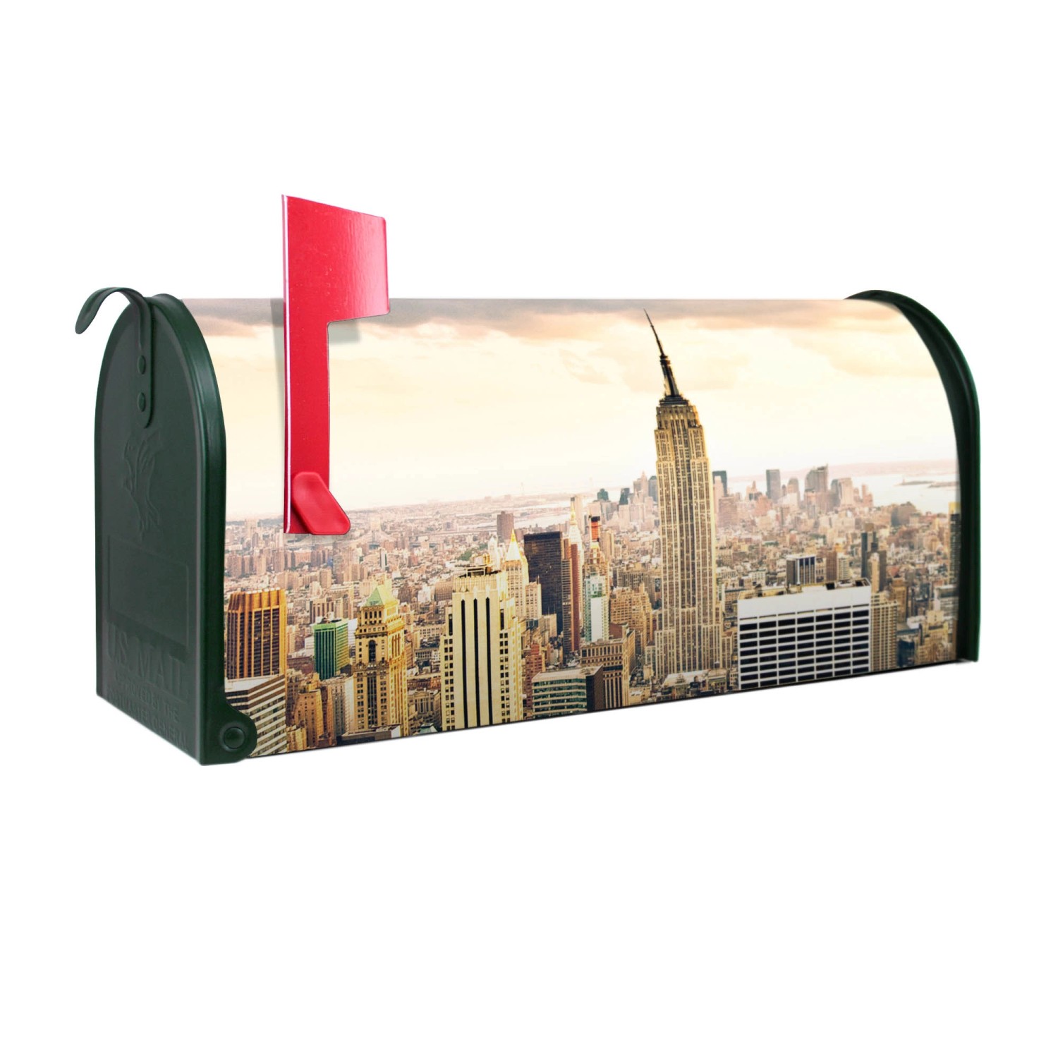 Banjado Amerikanischer Briefkasten Grün 48x22x16cm US Mailbox Letterbox Pos günstig online kaufen