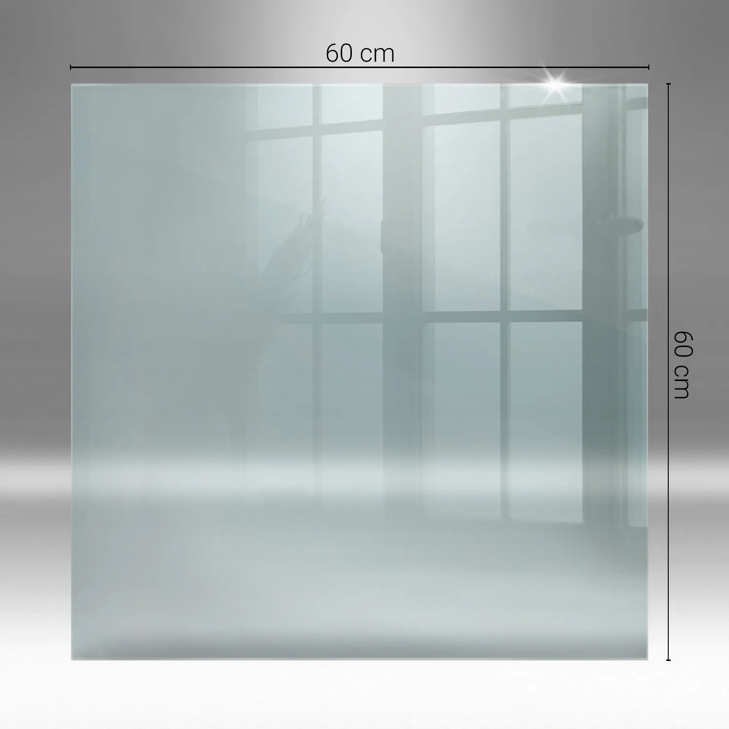 Tulup Glasplatte für Kamin Glasplatte unter Kamin Transparent Quadrat 60x60 cm Funkenschutzplatte Glas Transparent Kamin Glasbodenplatte Transparent_6