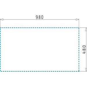 Technische Zeichnung der Pyramis Einbauspüle Athena 1 1/2B B 1D Edelstahl mit Maßangaben.