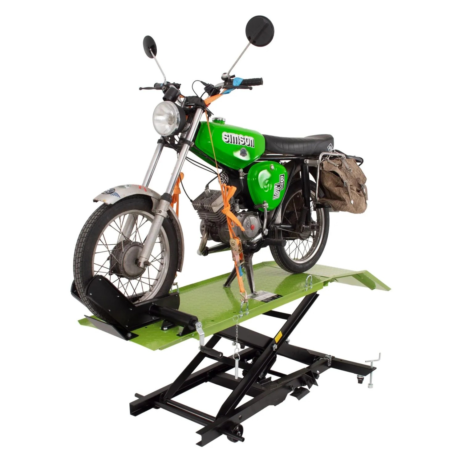 TRUTZHOLM Motorradhebebühne Hydraulisch 360 kg Breite 47 cm Schwarz Grün