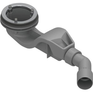 Bette Ablaufgarnitur Solid, Sperrwasserhöhe 50 mm, in Weiß für Duschwannen.