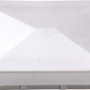 Silberne Ersatz-Pfostenkappe aus Kunststoff, 60x40 mm, für Zaunbau & Sichtschutz.