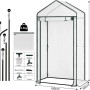 WOLTU Foliengewächshaus Treibhaus Gartenhaus Gewächshaus 100x50x190cm Weiß_3