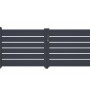 Graues Casanoov Doppelflügeltor aus Aluminium, 3 m breit und 120 cm hoch, für den Garten.