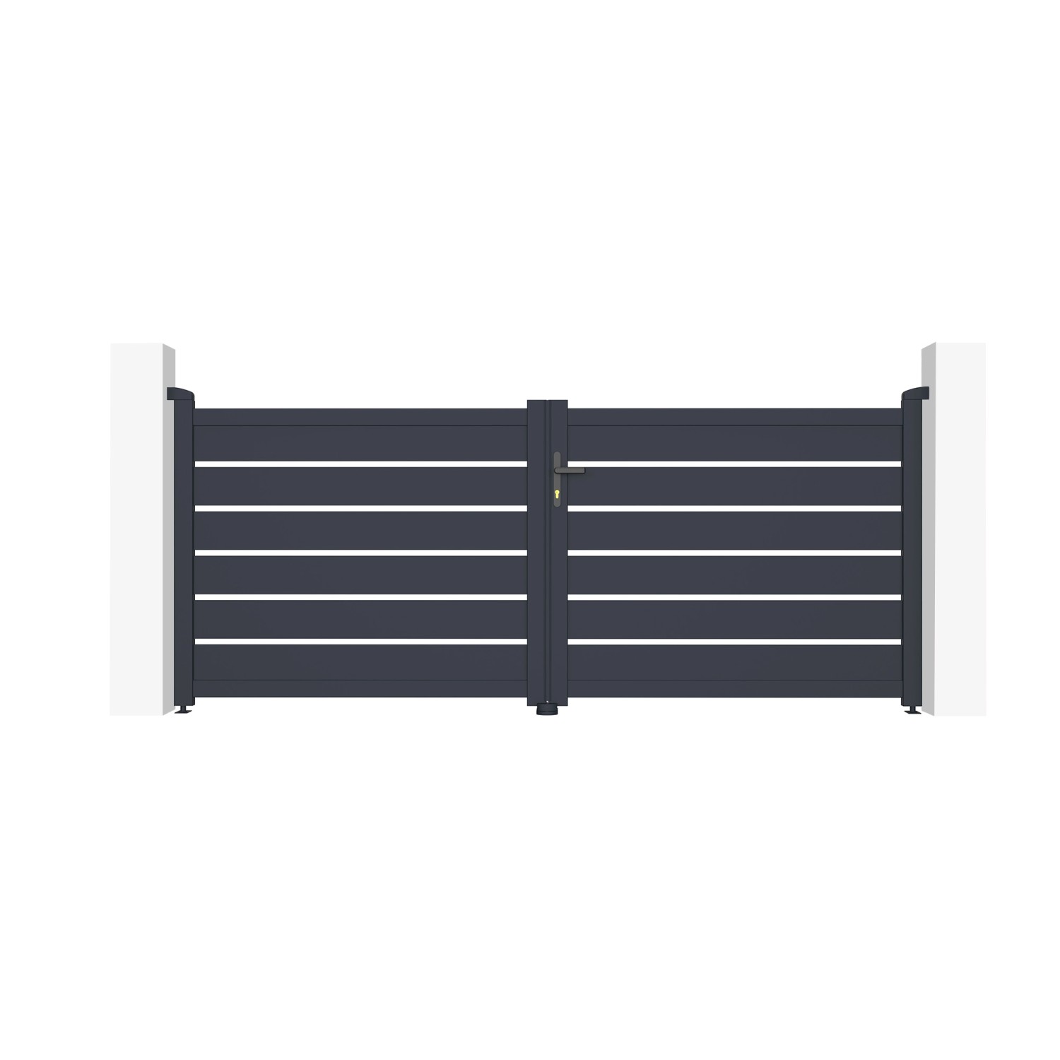 Casanoov Doppelflügeltor Aus Aluminium 3M Vogel H 120Cm Grau günstig online kaufen