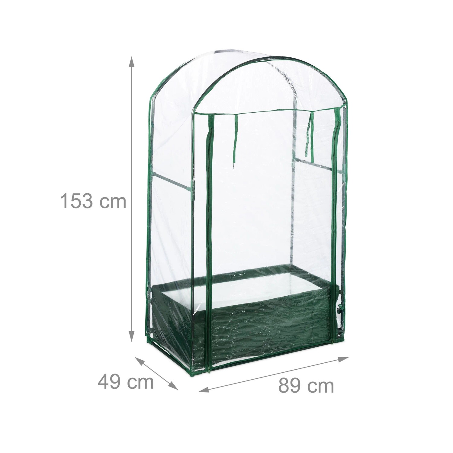 Relaxdays Balkongewächshaus Kunststoff Stahl Transparent Mit Pflanzsack 153 cm x 89 cm x 49 cm 2,2 kg_4