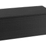 Proregal Poly-Rattan Kissenbox HxBxT 63x135x52cm Premium Schwarz 320L Gartentruhe Auflagenbox Truhe_3