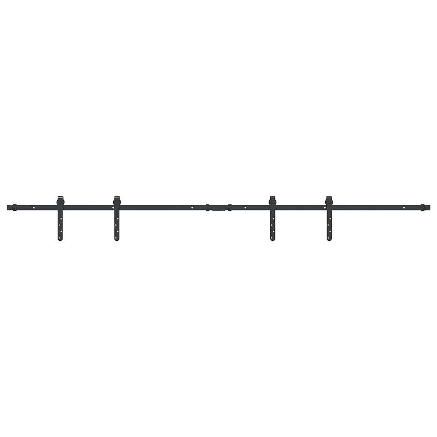 vidaXL Schiebetürbeschlag Set für Schranktüren 200 cm Karbonstahl 4009667 günstig online kaufen