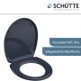 Schütte WC-Sitz Anthrazit Duroplast mit Absenkautomatik und Schnellverschluss.