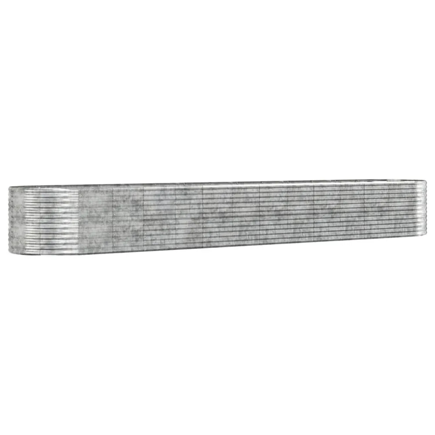 Furnicato Hochbeet Silbern 554x100x68 Cm Pulverbeschichteter Stahl