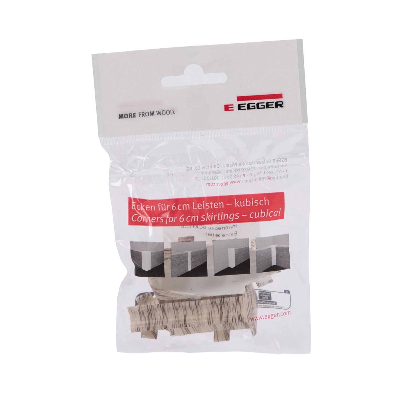 Egger Innenecke Kubisch 6 cm Eiche Silber 2 Stück günstig online kaufen