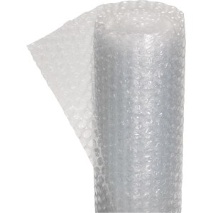 Rolle Luftpolsterfolie, 1 m x 5 m, durchsichtig, zum Schutz empfindlicher Gegenstände.