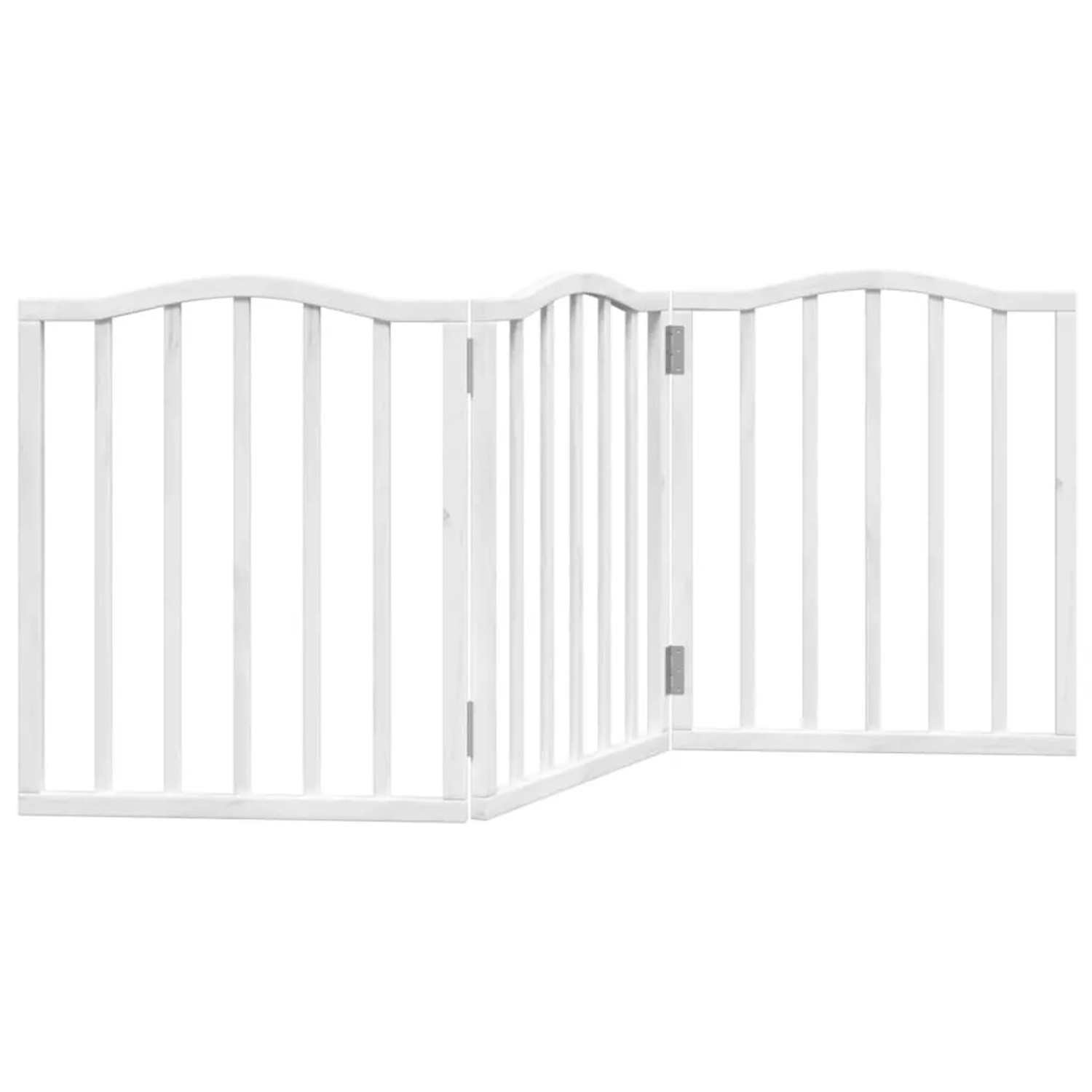 vidaXL 3 Tlg Hundetor Faltbar Weiß 150 cm Pappelholz 352212