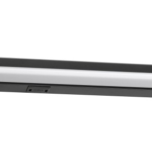 Schwarze Eglo LED-Unterbauleuchte Russcallo 57 cm mit weißer Lichtleiste und CCT-Schalter.