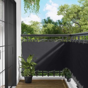 vidaXL Balkonsichtschutz Schwarz 90 x 200 cm 42030847