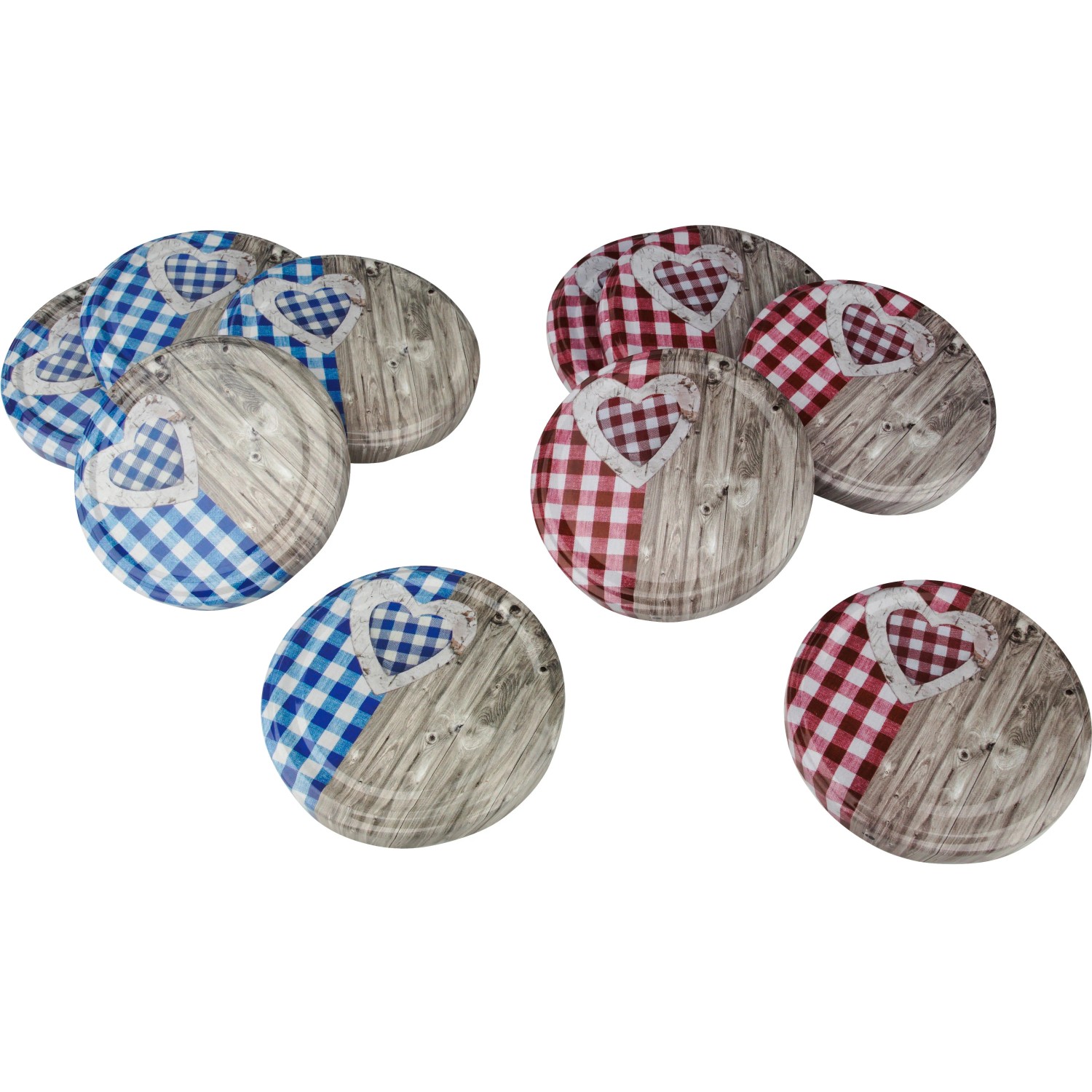 Deckel 10er f.Saftflasche 10er-Pack Karomuster