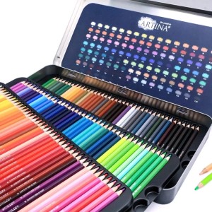 Artina Artilo Buntstifte, 120er Set in Metallbox, ideal für Schule und Freizeit.